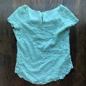 Lace Top in Light Green.